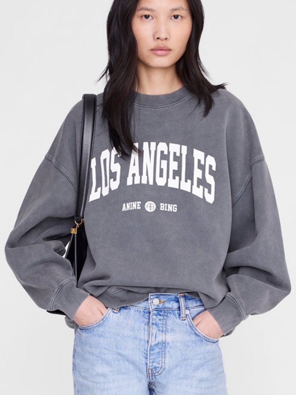 274. Anine Bing Miles Sweatshirt Los Angeles Crew Neck Pullover Sweater